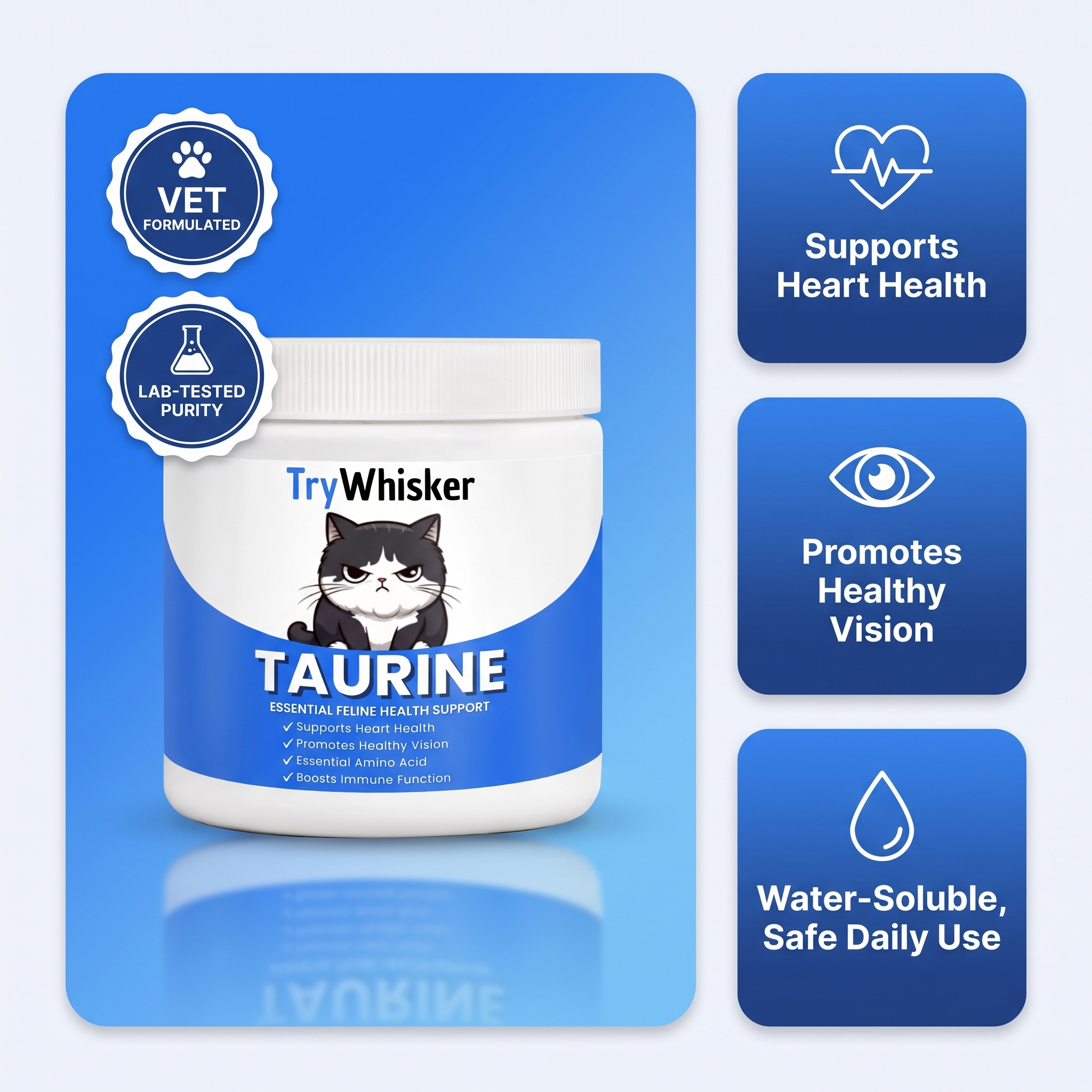 Stop the Silent Deficiency Before You See the Signs with TryWhisker™ Taurine Supplement